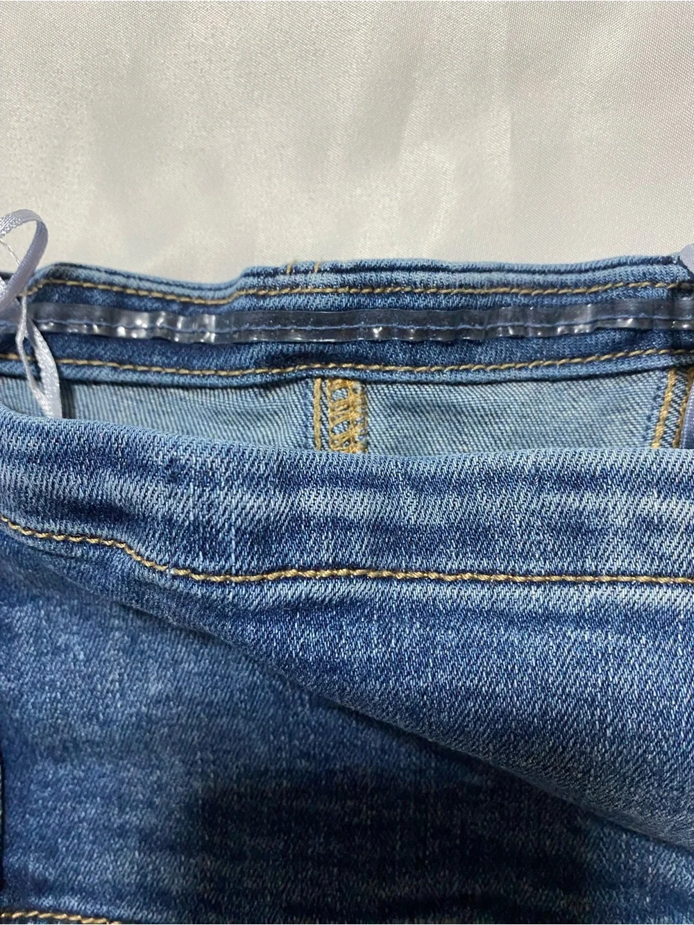Denim Corset Crop Top - Blue